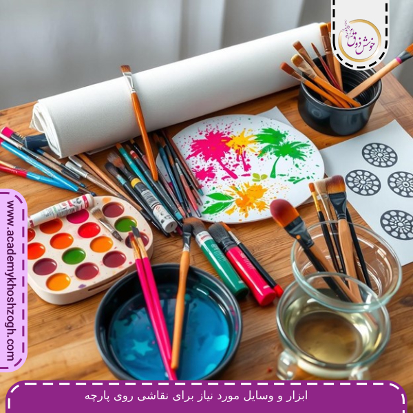 ابزار و وسایل مورد نیاز برای نقاشی روی پارچه