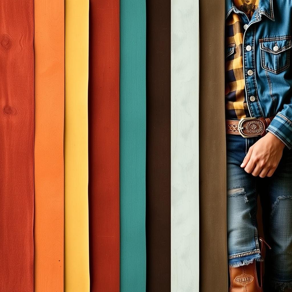ترکیب رنگها در طراحی لباس کابوی