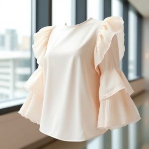 آستین چیندار/ پلیسه (Frill / Flute) در خیاطی و الگوی آن در طراحی لباس