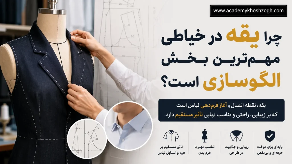 چرا یقه در خیاطی مهم‌ترین بخش الگوسازی است؟