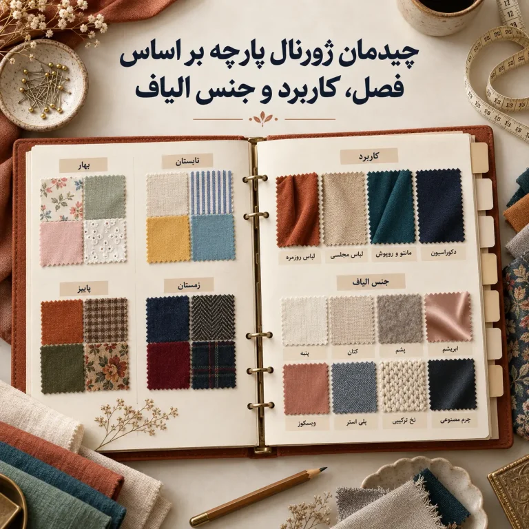 چیدمان ژورنال پارچه بر اساس فصل، کاربرد و جنس الیاف