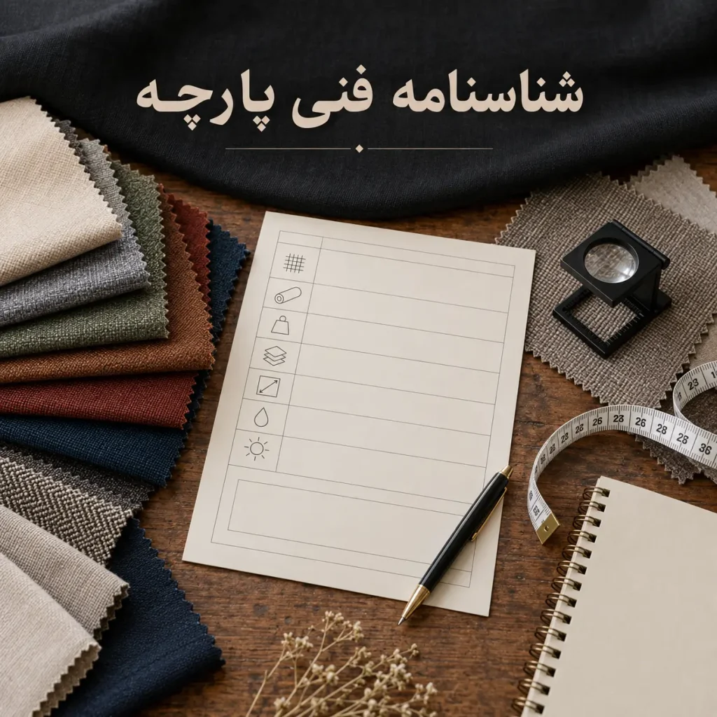 شناسنامه فنی پارچه؛ فرم ثبت اطلاعات نمونه‌های پارچه